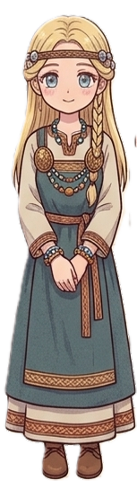 古ノルド語の女の子フレイヤ